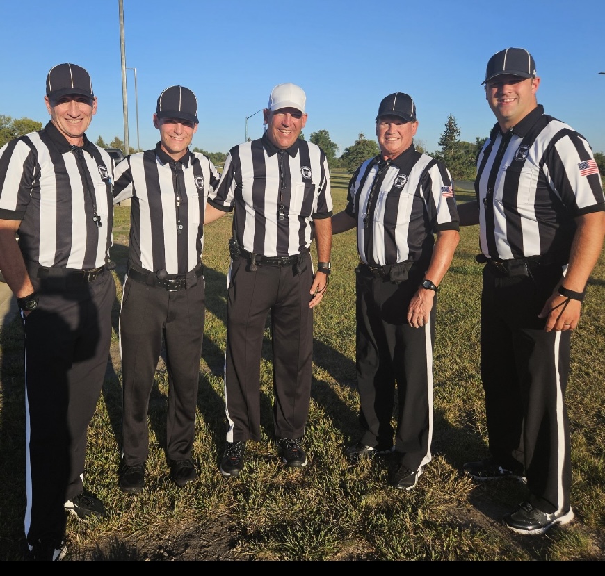 Crew Thurow football officials at the 2024 MSHSL State Tournament